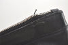 Authentic BALENCIAGA Navy Clip L Clutch Bag Calf Skin 373840 Black 4993K