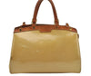 Authentic Louis Vuitton Vernis Brea MM 2Way Hand Bag Yellow M90108 LV 4995J