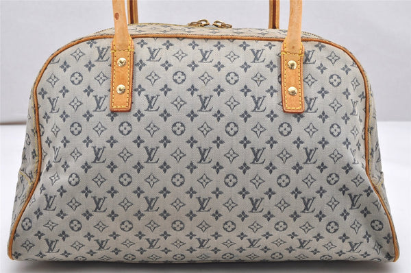 Authentic Louis Vuitton Monogram Mini Marie Shoulder Bag Blue M92003 Junk 4995K