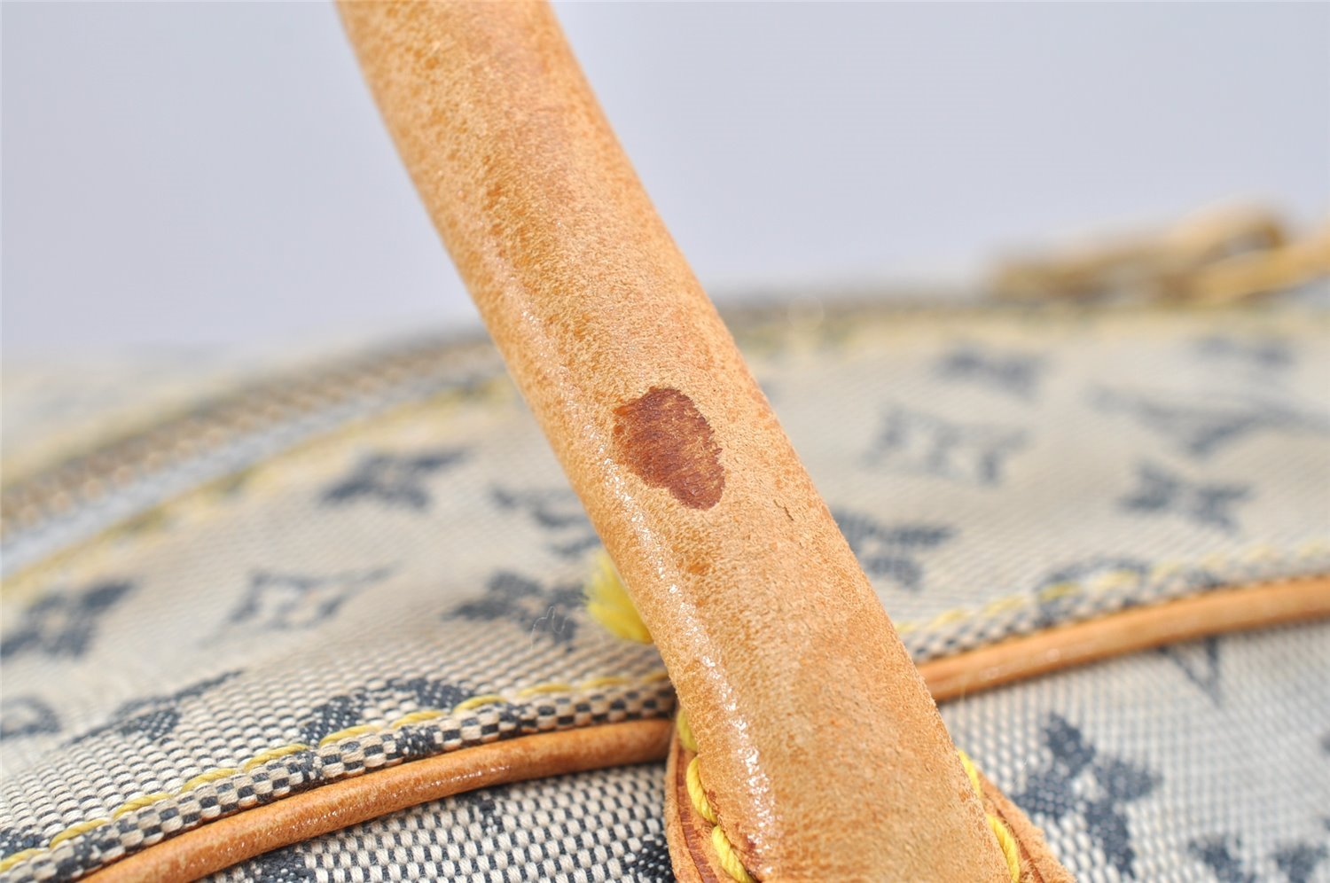 Authentic Louis Vuitton Monogram Mini Marie Shoulder Bag Blue M92003 Junk 4995K