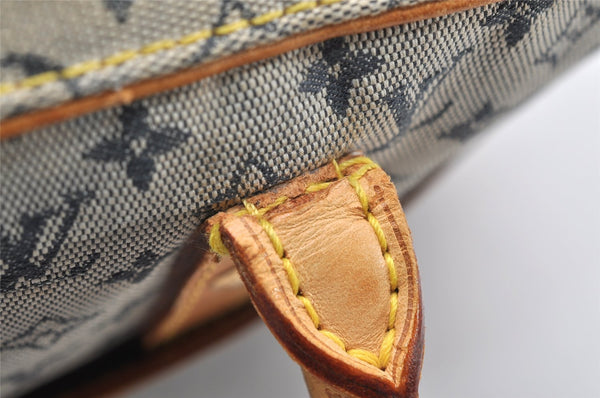 Authentic Louis Vuitton Monogram Mini Marie Shoulder Bag Blue M92003 Junk 4995K