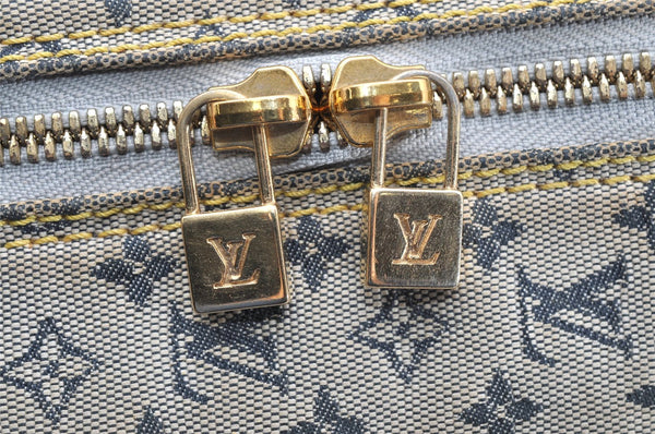 Authentic Louis Vuitton Monogram Mini Marie Shoulder Bag Blue M92003 Junk 4995K