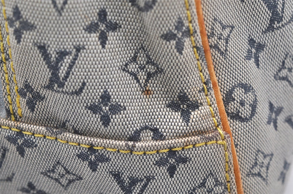 Authentic Louis Vuitton Monogram Mini Marie Shoulder Bag Blue M92003 Junk 4995K