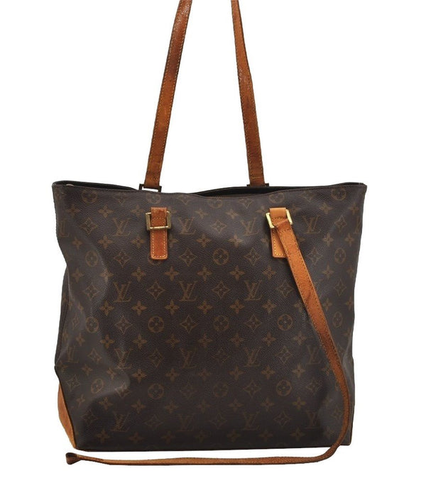 Authentic Louis Vuitton Monogram Cabas Mezzo Shoulder Tote Bag M51151 Junk 4996J