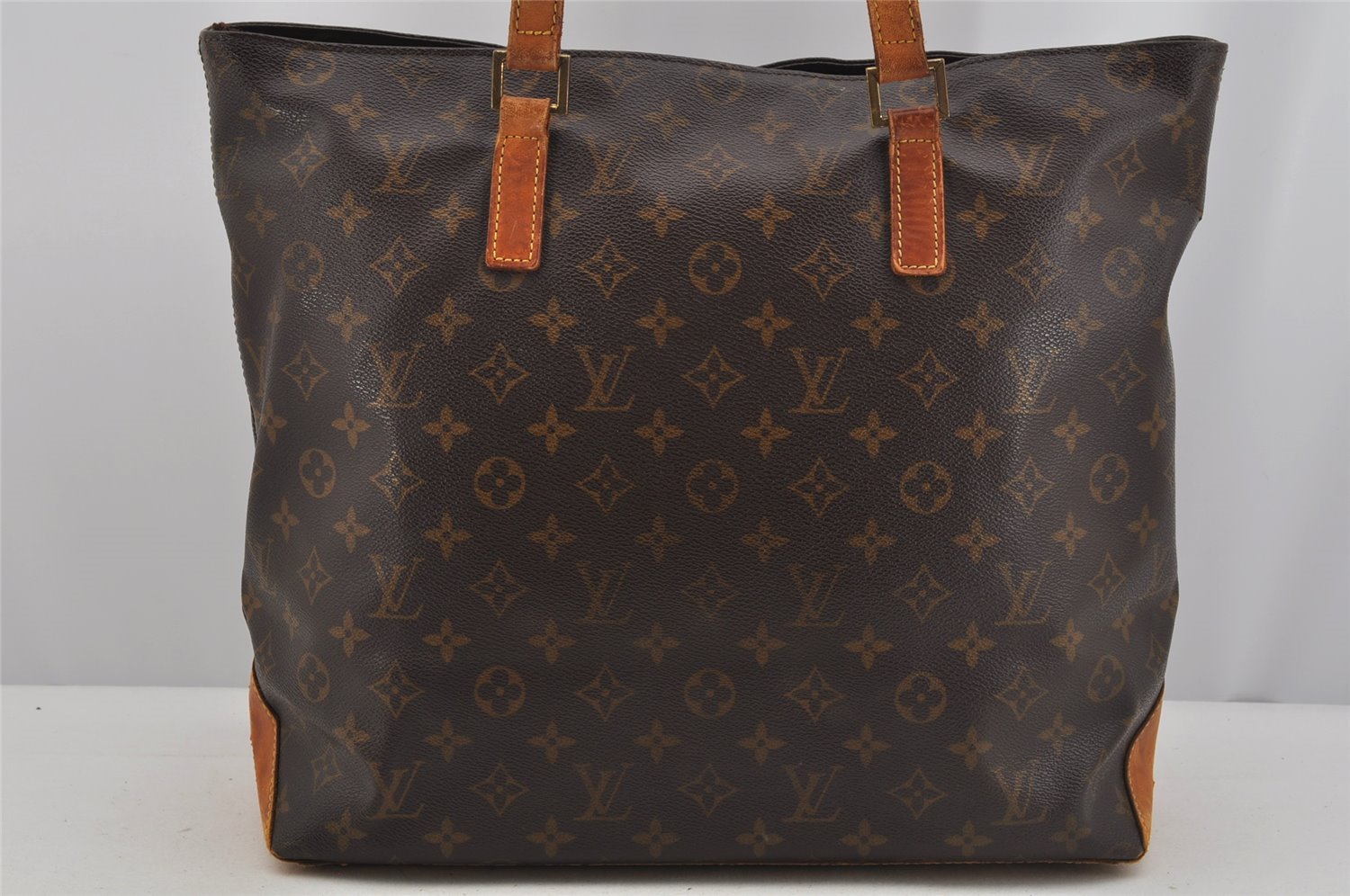 Authentic Louis Vuitton Monogram Cabas Mezzo Shoulder Tote Bag M51151 Junk 4996J