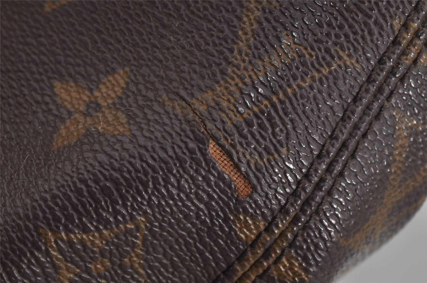 Authentic Louis Vuitton Monogram Cabas Mezzo Shoulder Tote Bag M51151 Junk 4996J