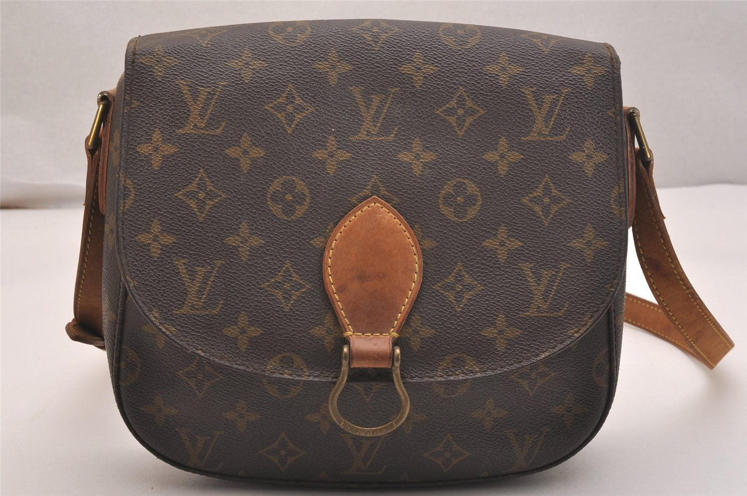 Authentic Louis Vuitton Monogram Saint Cloud GM M51242 Shoulder Cross Bag 4997J