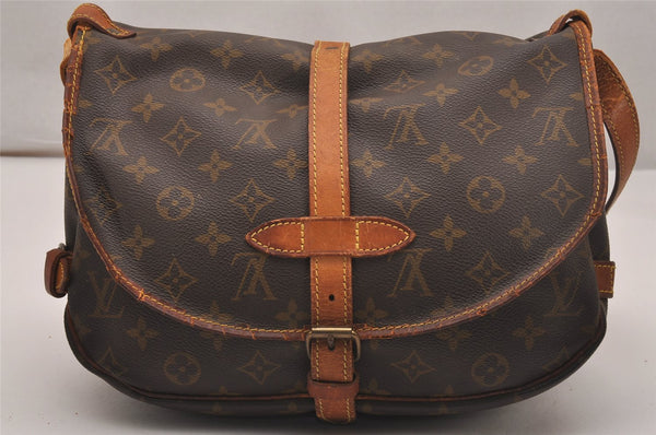 Authentic Louis Vuitton Monogram Saumur 30 Shoulder Cross Bag M42256 LV 4999J