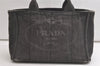 Authentic PRADA Vintage Canapa SS Denim 2Way Shoulder Hand Bag Purse Gray 4999K