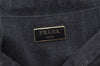 Authentic PRADA Vintage Canapa SS Denim 2Way Shoulder Hand Bag Purse Gray 4999K