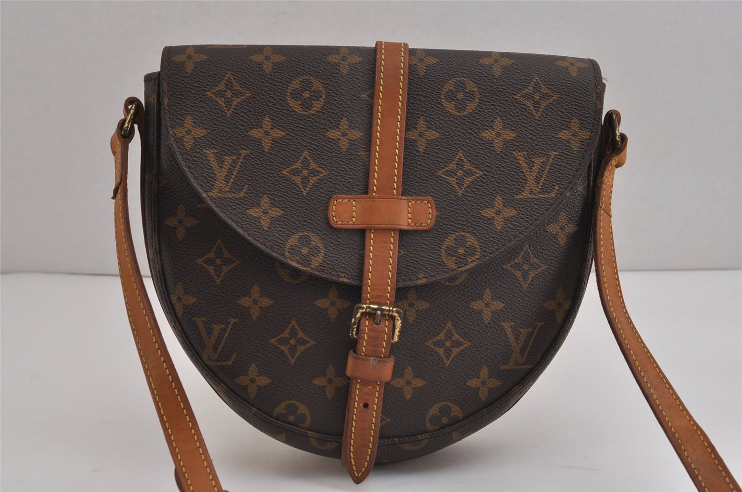 Authentic Louis Vuitton Monogram Chantilly MM Shoulder Cross Bag M51233 LV 5000J