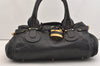 Authentic Chloe Vintage Paddington Leather Shoulder Hand Bag Black 5001J