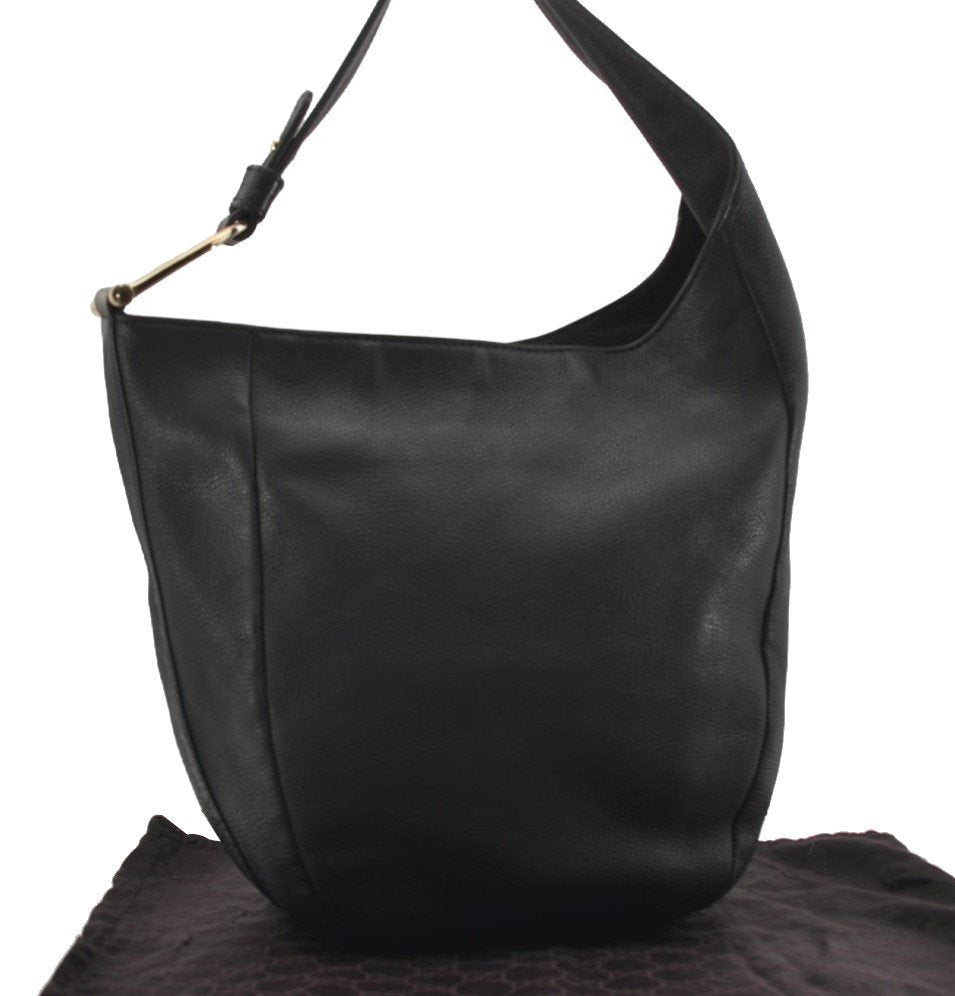 Authentic GUCCI Vintage Shoulder Hand Bag Leather 257050 Black 5002J