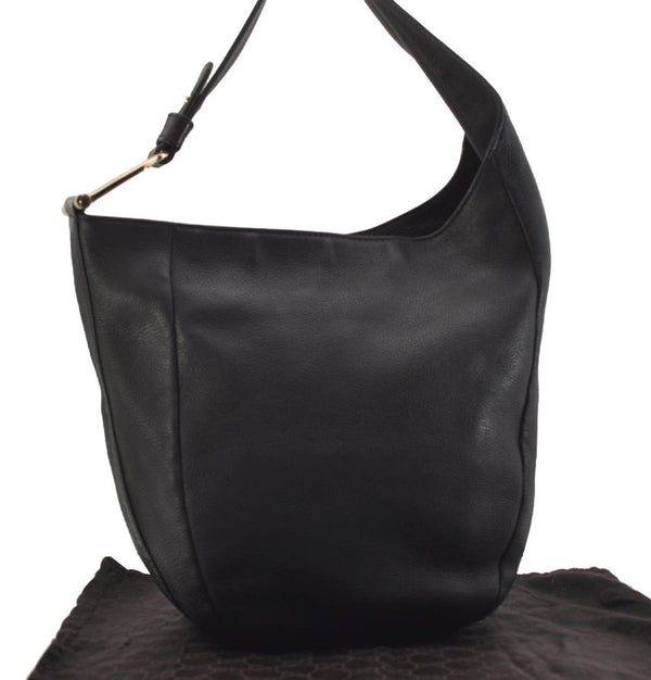 Authentic GUCCI Vintage Shoulder Hand Bag Leather 257050 Black 5002J