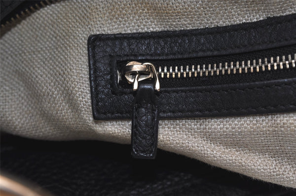 Authentic GUCCI Vintage Shoulder Hand Bag Leather 257050 Black 5002J