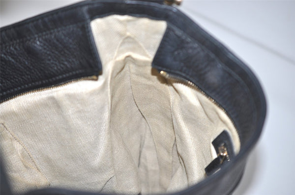 Authentic GUCCI Vintage Shoulder Hand Bag Leather 257050 Black 5002J