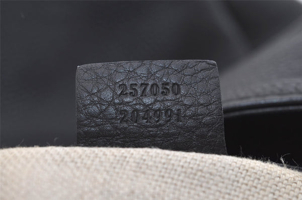 Authentic GUCCI Vintage Shoulder Hand Bag Leather 257050 Black 5002J