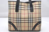 Authentic BURBERRY Vintage Nova Check PVC Leather Hand Tote Bag Beige 5003K