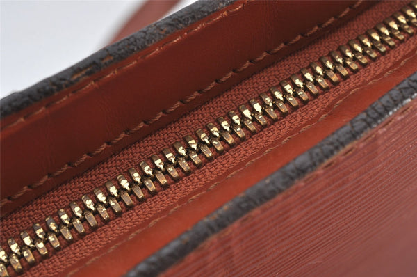 Authentic Louis Vuitton Epi Lussac Shoulder Tote Bag Brown M52283 LV 5004K