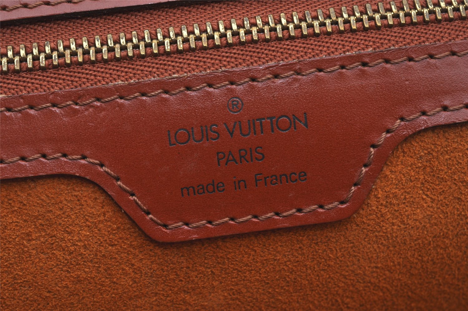 Authentic Louis Vuitton Epi Lussac Shoulder Tote Bag Brown M52283 LV 5004K