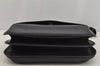 Authentic GUCCI Vintage Shoulder Hand Bag Purse Leather Black 5005J