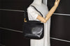 Authentic GUCCI Vintage Shoulder Hand Bag Purse Leather Black 5005J