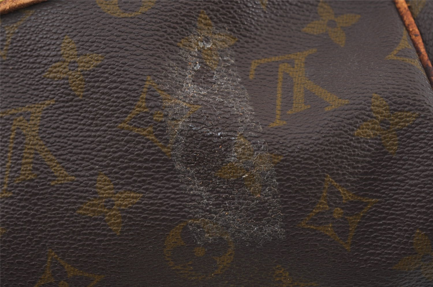 Authentic Louis Vuitton Monogram Sac Souple55 Hand Boston Bag Old Model LV 5006I