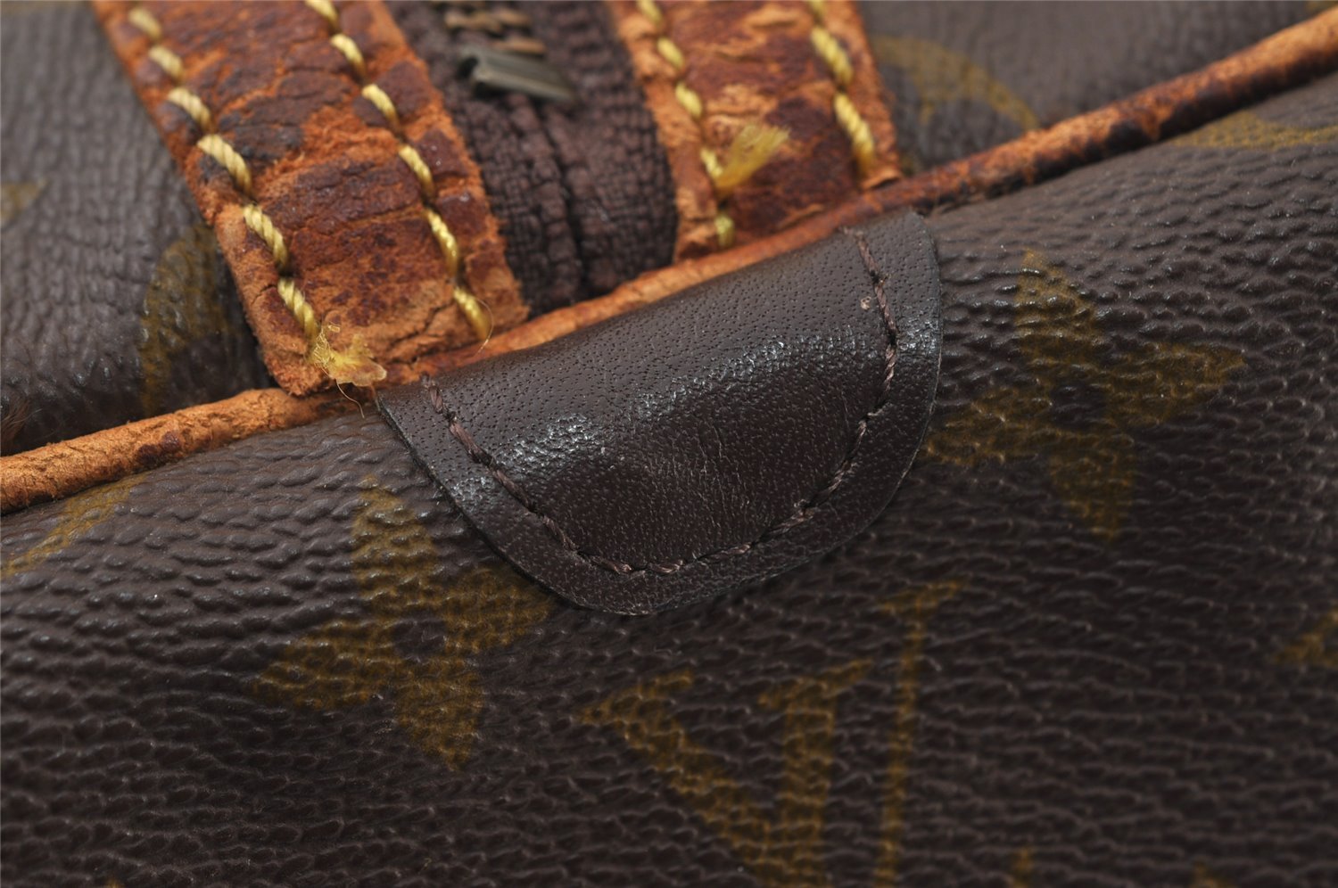 Authentic Louis Vuitton Monogram Sac Souple55 Hand Boston Bag Old Model LV 5006I