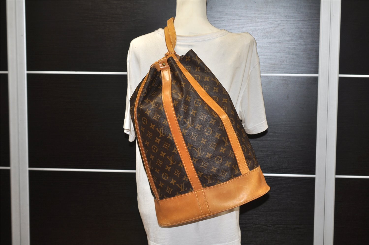 Authentic Louis Vuitton Monogram Randonnee GM Shoulder Bag M42244 LV 5006K