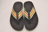 Auth Louis Vuitton Flip Flops Sandals Rubber Leather Size EU 7 Brown Box 5007J