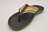 Auth Louis Vuitton Flip Flops Sandals Rubber Leather Size EU 7 Brown Box 5007J