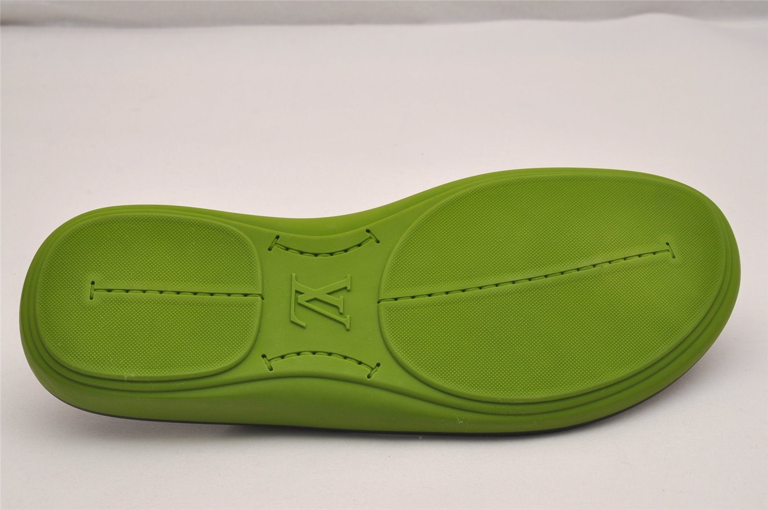 Auth Louis Vuitton Flip Flops Sandals Rubber Leather Size EU 7 Brown Box 5007J