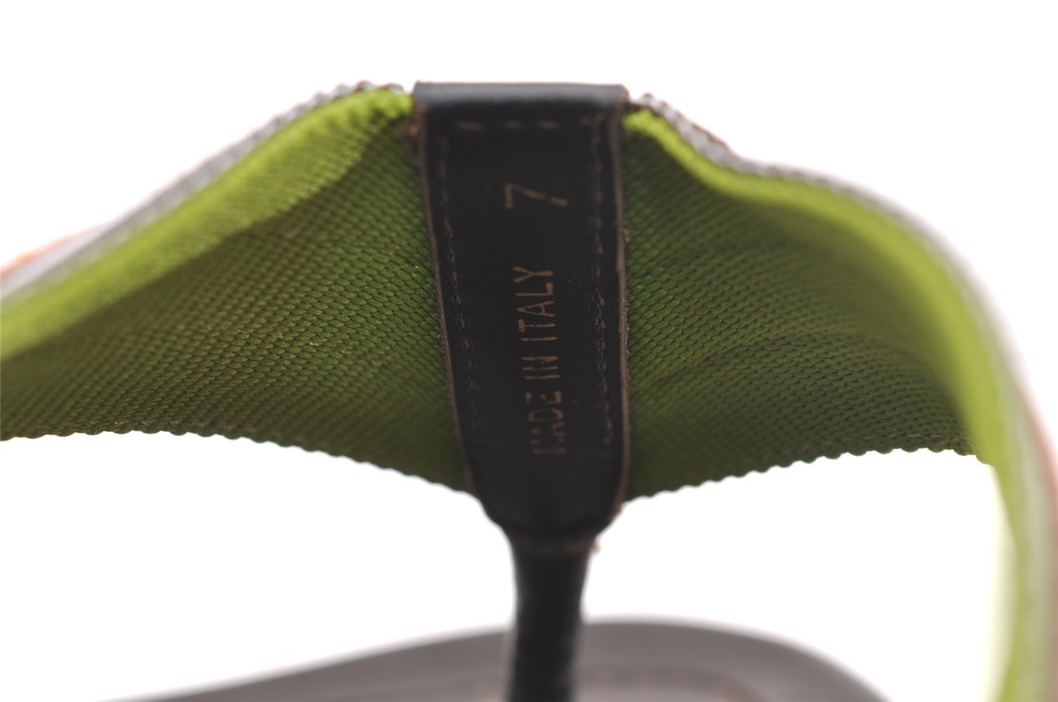 Auth Louis Vuitton Flip Flops Sandals Rubber Leather Size EU 7 Brown Box 5007J