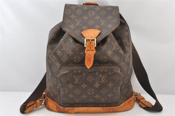 Authentic Louis Vuitton Monogram Montsouris GM Backpack M51135 LV 5009K