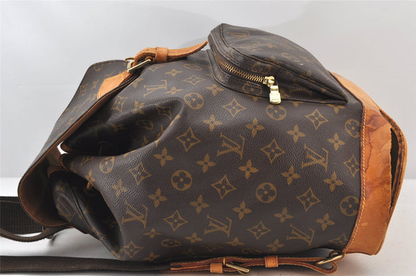 Authentic Louis Vuitton Monogram Montsouris GM Backpack M51135 LV 5009K