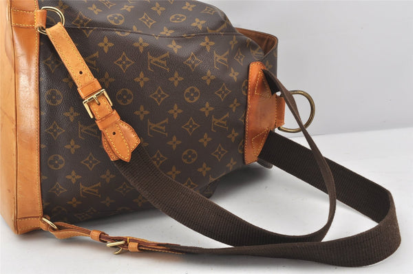 Authentic Louis Vuitton Monogram Montsouris GM Backpack M51135 LV 5009K