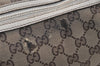 Authentic GUCCI Charmy Hand Boston Bag GG Canvas Leather 154180 Brown 5010J