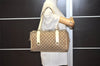 Authentic GUCCI Charmy Hand Boston Bag GG Canvas Leather 154180 Brown 5010J