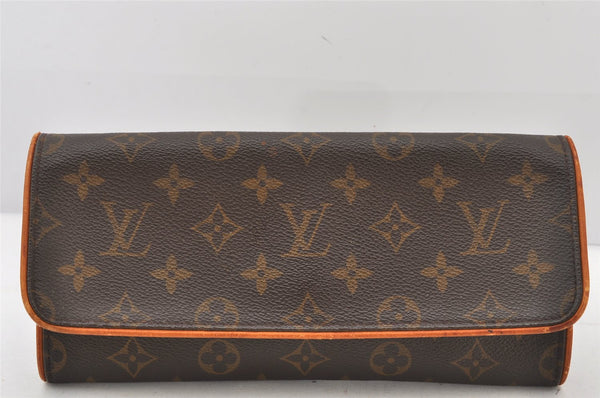 Authentic Louis Vuitton Monogram Pochette Twin GM Shoulder Bag M51852 LV 5010K
