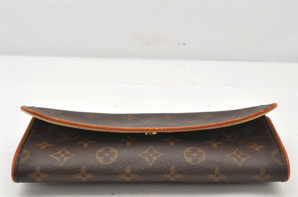 Authentic Louis Vuitton Monogram Pochette Twin GM Shoulder Bag M51852 LV 5010K