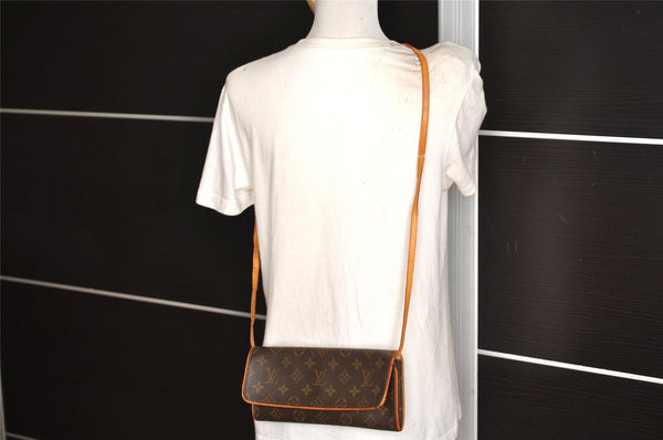 Authentic Louis Vuitton Monogram Pochette Twin GM Shoulder Bag M51852 LV 5010K