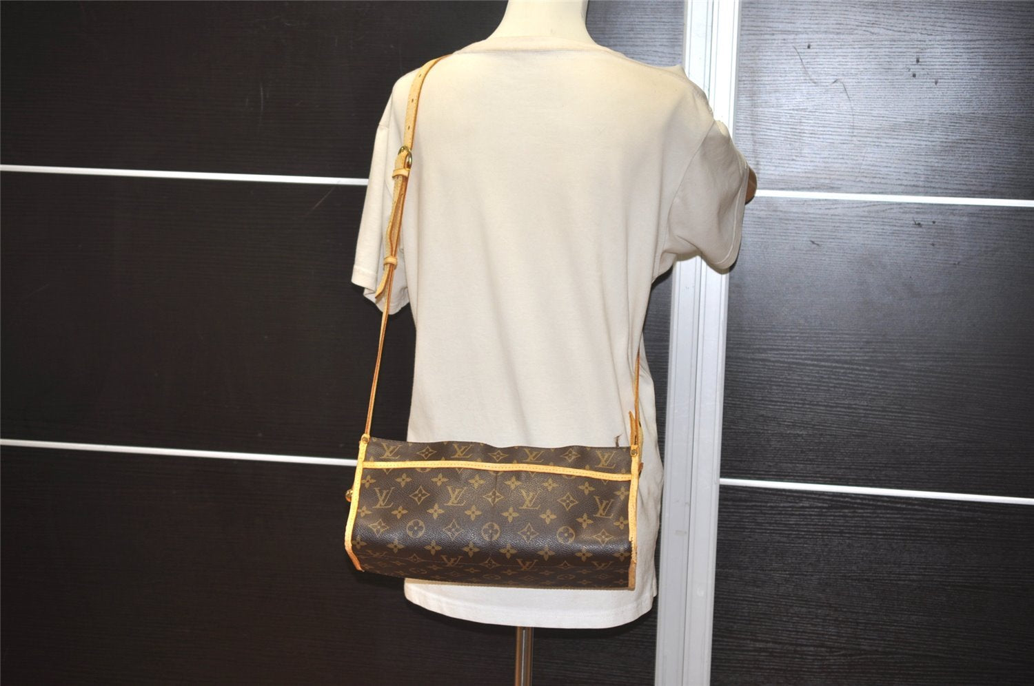 Authentic Louis Vuitton Monogram Popincourt Hand Bag M40009 LV 5012J