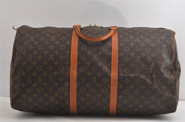 Authentic Louis Vuitton Monogram Keepall 60 Travel Boston Bag M41422 LV 5012K