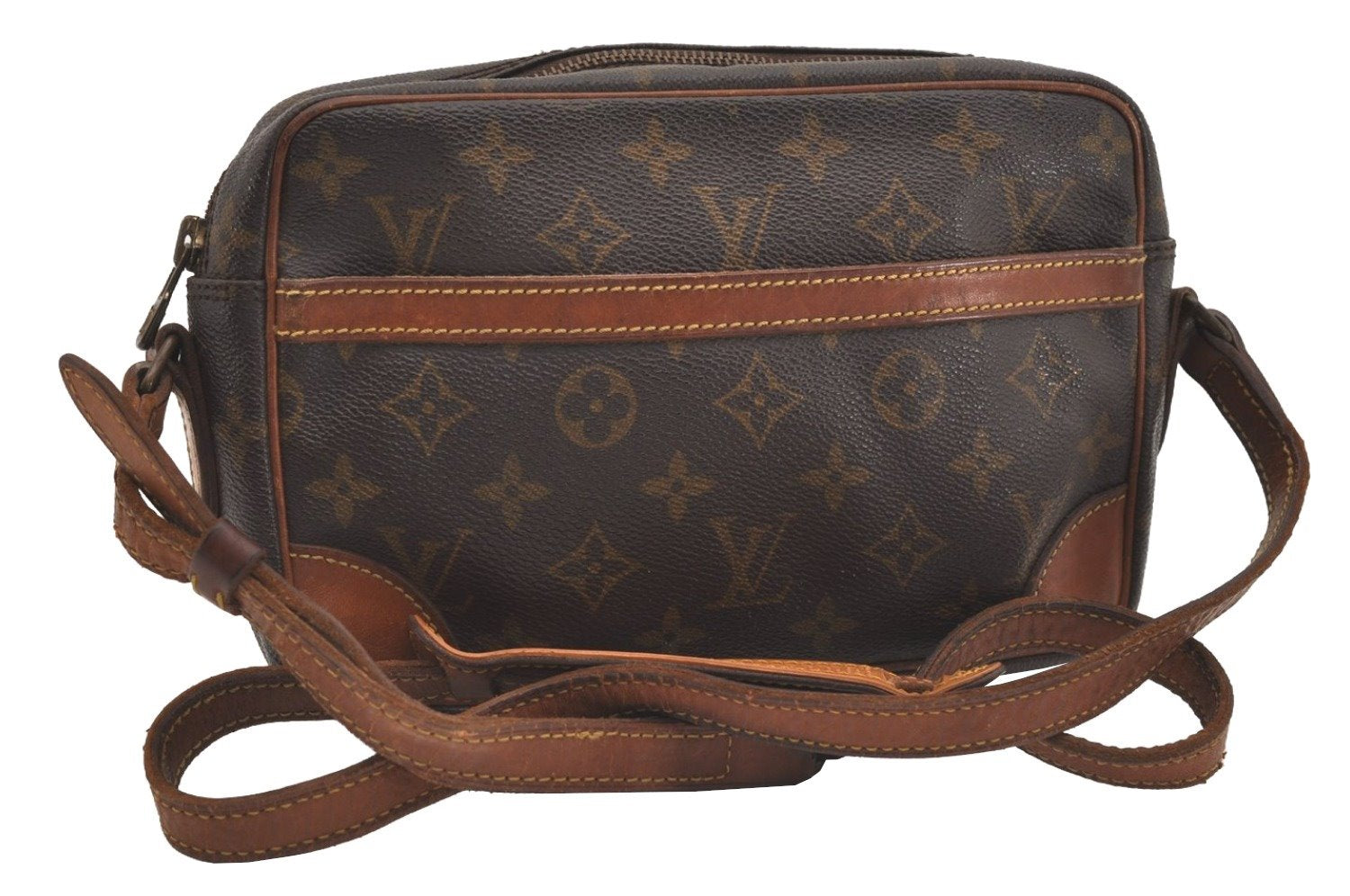 Authentic Louis Vuitton Monogram Trocadero 23 Shoulder Cross Bag M51276 LV 5014J