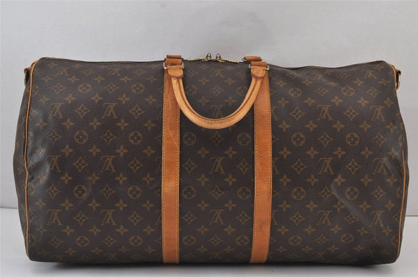 Authentic Louis Vuitton Monogram Keepall Bandouliere 55 M41414 Boston Bag 5015J