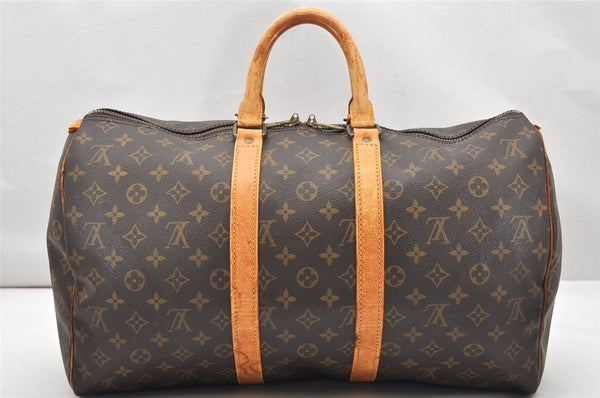 Authentic Louis Vuitton Monogram Keepall 45 Travel Boston Bag M41428 LV 5015K