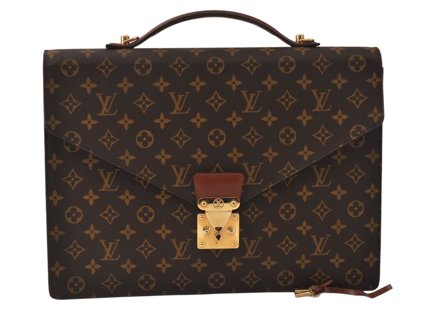 Auth Louis Vuitton Monogram Porte Documents Bandouliere M53338 Briefcase 5016K