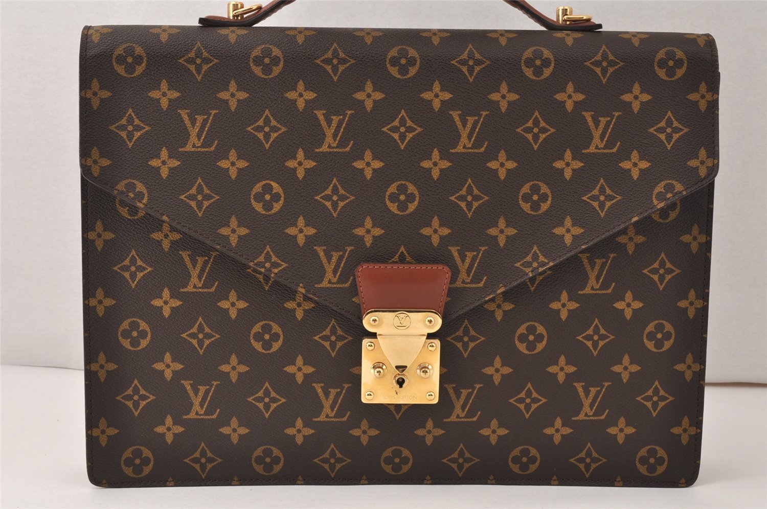 Auth Louis Vuitton Monogram Porte Documents Bandouliere M53338 Briefcase 5016K