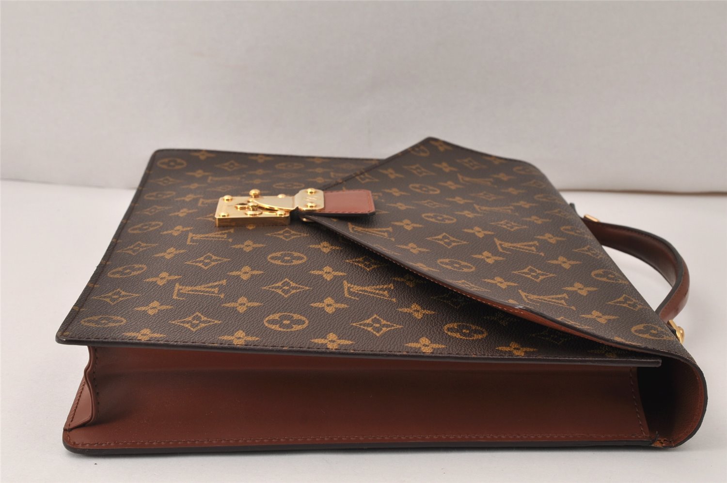 Auth Louis Vuitton Monogram Porte Documents Bandouliere M53338 Briefcase 5016K