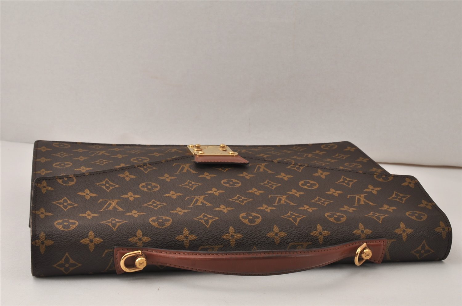 Auth Louis Vuitton Monogram Porte Documents Bandouliere M53338 Briefcase 5016K